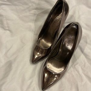 Bronze, 4” spiked heel pumps. New, Never worn. Rampage sz8 med.